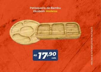 Petisqueira de bambu ekobom
