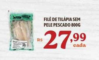 Bahamas Supermercados Filé de tilápia sem pele pescado oferta