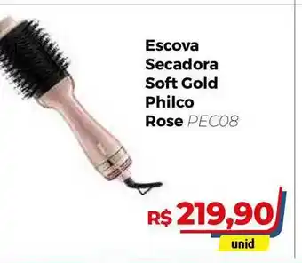 Hiper Moreira Escova Secadora Soft Gold Philco Rose PEC08 oferta