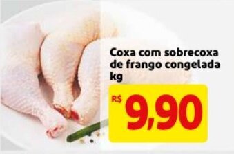 Mercado Extra Coxa com Sobrecoxa de frango Congelada 1kg oferta