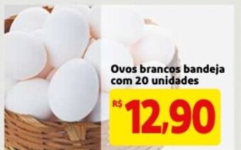 Mercado Extra Ovos Brancos bandeja com 20 unidades oferta