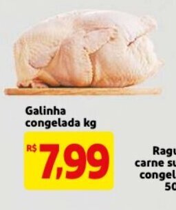Mercado Extra Galinha congelada 1kg oferta