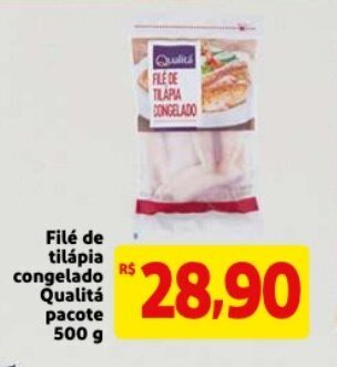 Mercado Extra File de Tilapia congelado Qualita pacote 500g oferta