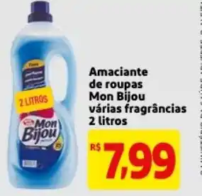 Mercado Extra Amaciante de roupas Mon Bijou varias frag 2L oferta