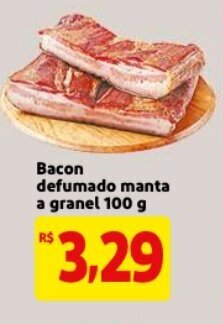 Bacon defumado manta a granel 100g