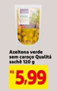 Mercado Extra Azeitona verde sem Caroco Qualita sache 120g oferta