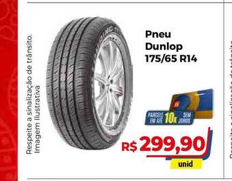 Hiper Moreira Pneu Dunlop 175 65 R14 oferta