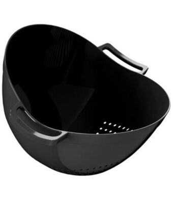Escorredor multiuso plástico com alça preto new plastic 16x22x25.5cm 1418