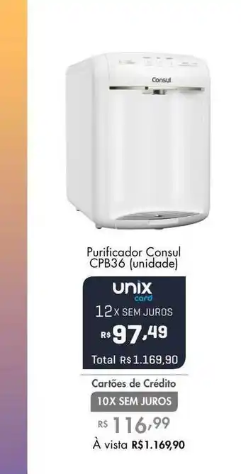 Purificador Consul Cpb36