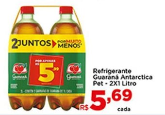Shibata Supermercados Refrigerante Guarana Antarctica Pet 2x1L oferta