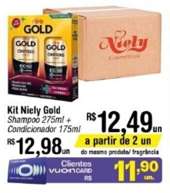 Fort Atacadista Kit Niely Gold Shampoo 275ml + Condicionador 175ml oferta
