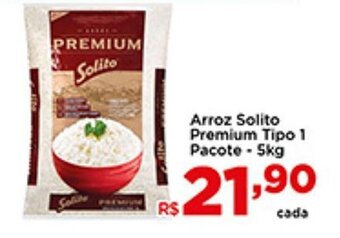 Shibata Supermercados Arroz Solito Premium Tipo 1 pacote 5kg oferta
