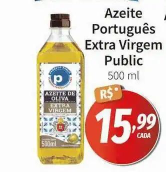 Supermercado Bem Barato Azeite Português Extra Virgem Public 500ml oferta