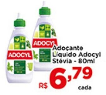 Shibata Supermercados Adocante Liquido Adocyl Stevia 80ml oferta
