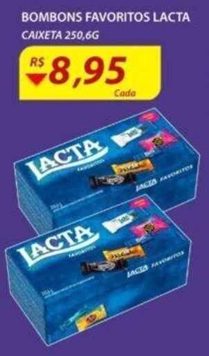 Assaí Atacadista Bombons Favoritos Lacta 250.6g oferta