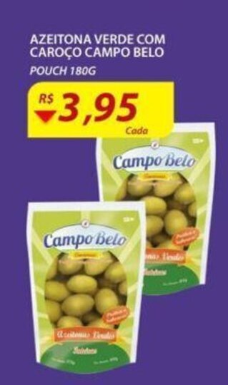 Assaí Atacadista Azeitona Verde Com caroco Campo Belo 180g oferta