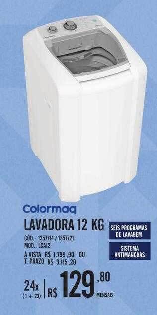 Zema Colormaq lavadora 12 kg oferta