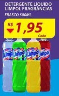 Assaí Atacadista Detergente Liquido Limpol Fragrancias 500ml oferta