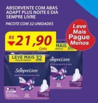 Assaí Atacadista Absorvente com Abas adapt Plus Noite e Dia sempre livre oferta