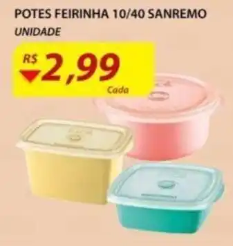 Assaí Atacadista Potes feirinha 10/40 Sanremo oferta