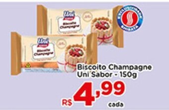 Shibata Supermercados Biscoito Champagne Uni Sabor 150g oferta