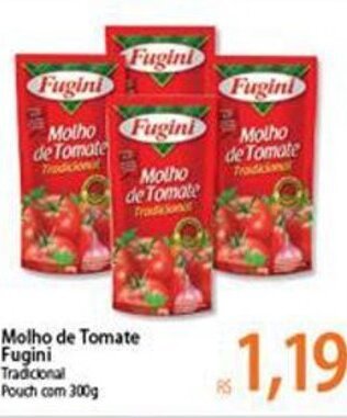 Atacadão Molho de tomate Fugini 300g oferta
