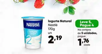 Zaffari Iogurte Natural Nestlé Leve 5 Pague 4 170g oferta