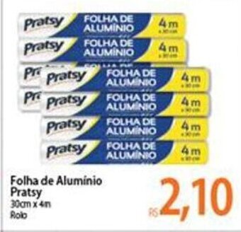 Atacadão Folha de Aluminio Pratsy 30cm x 4m oferta