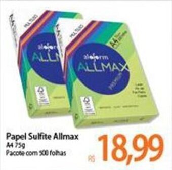 Atacadão Papel Sulfite Allmax A4 75g oferta