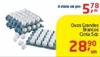 Tenda Atacado Ovos grandes brancos cinta 5dz oferta