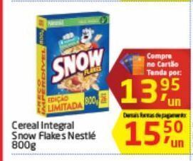 Tenda Atacado Cereal integral snow flakes nestlé 800g oferta