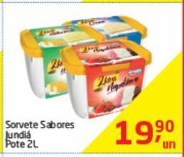 Tenda Atacado Sorvete sabores jundiá pote 2l oferta