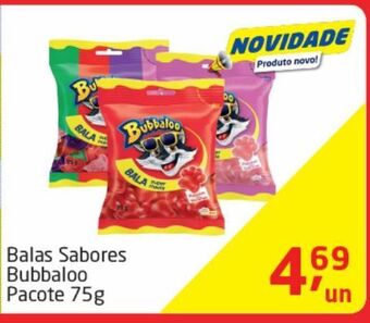 Tenda Atacado Balas sabores bubbaloo pacote 75g oferta