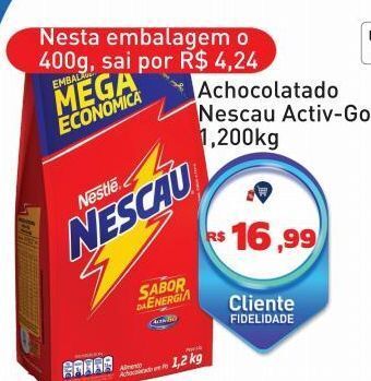 Tonin Superatacado Achocolatado nescau activ-go 1,200kg oferta