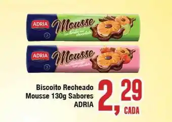Rede Economia Biscoito Recheado Mousse 130g Sabores Adria oferta