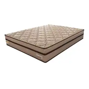 Colchão king supreme molas ensacadas (30x193x203) bege e marrom