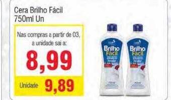 Spani Atacadista Cera brilho fácil oferta