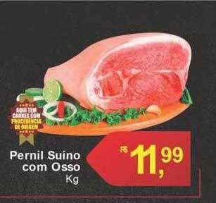 Pernil suino com osso
