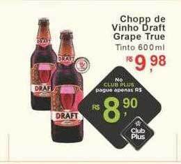Supermercado Lavapés Chopp de vinho draft grape true oferta