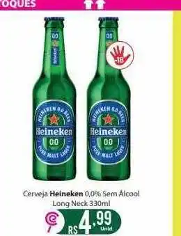 Comercial Esperança Cerveja heineken 0.0% sem alcool long neck oferta