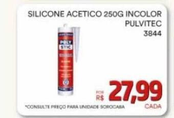 Silicone acetico incolor pulvitec