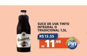 Suco de uva tinto integral o tradicional
