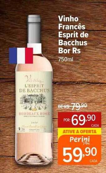 Perini Vinho francês esprit de bacchus bor rs oferta