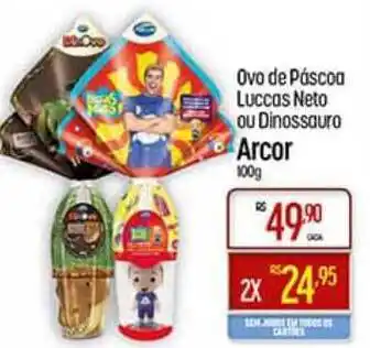 Muffato Ovo De Páscoa Luccas Neto Ou Dinossauro Arcor 100g oferta