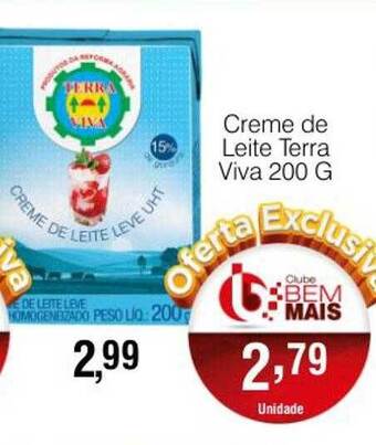 Supermercado Bem Barato Creme de leite terra viva oferta