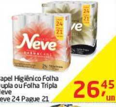 Tenda Atacado Papel Higiênico Folha Dupla Ou Folha Tripla Neve Leve 24 Pague 21 oferta