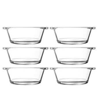 Freitas Varejo Jogo travessa de vidro redonda útil bazar 6pcs 100ml rf731 oferta
