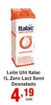 Rossi Supermercado Leite UHT Italac 1L Zero Lact Semi Desnatado oferta