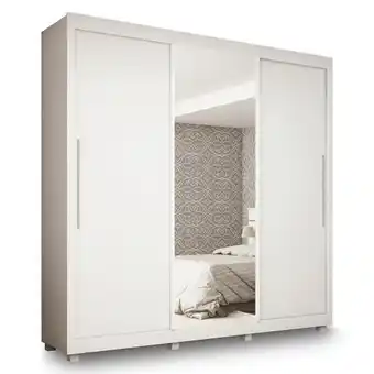 Guarda-roupa gelius royale 3 portas 4 gavetas em mdp branco acetinado