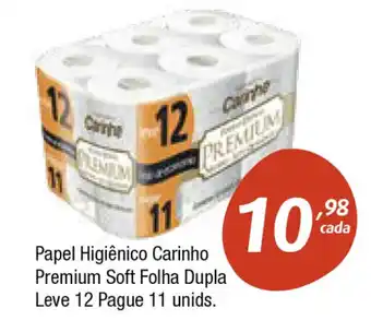 Supermercados Intercontinental Papel Higiénico Carinho Premium Soft Folha Dupla Leve 12 pague 11 unids. oferta
